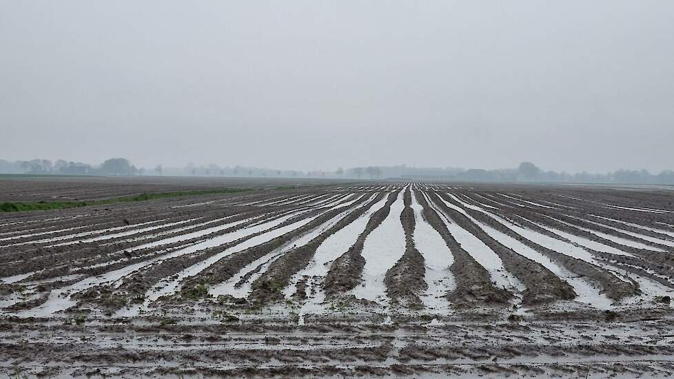 Wateroverlast in Noord-Groningen.