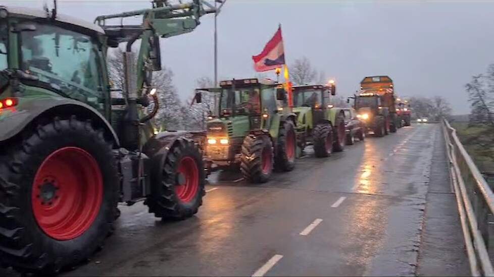 Boeren protesteren in Terschuur - 21-12-23