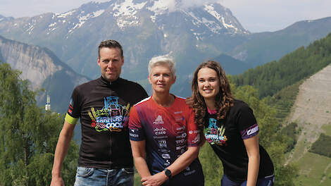 Arno, Caroline en Liv dinsdag na de BIG Challenge-motivatiebijeenkomst.