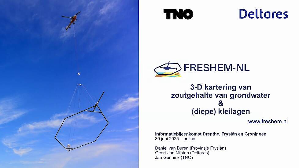 Webinar Grondwater in beeld met helikoptermetingen. Het project FRESHEM-NL. Provinsje Fryslân (2025)