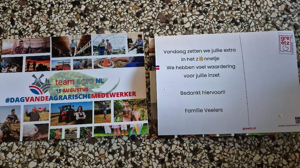Het bijbehorende kaartje.