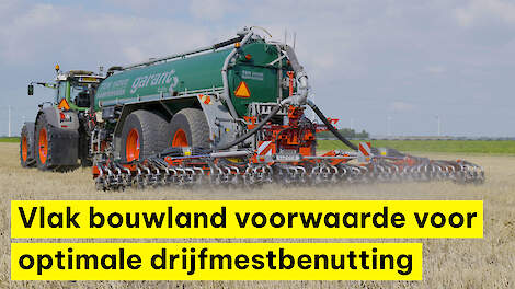 Vlak bouwland voorwaarde voor optimale drijfmestbenutting