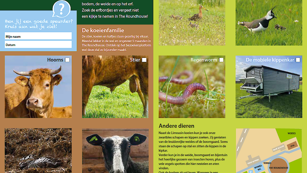 De 'speurkaart' van Hoeve Kazan.